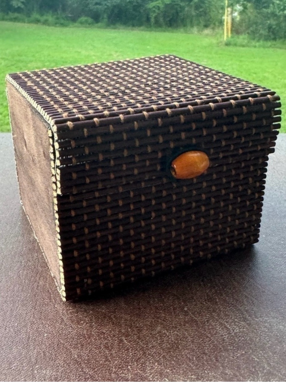 WOODEN TRINKET BOX NEW